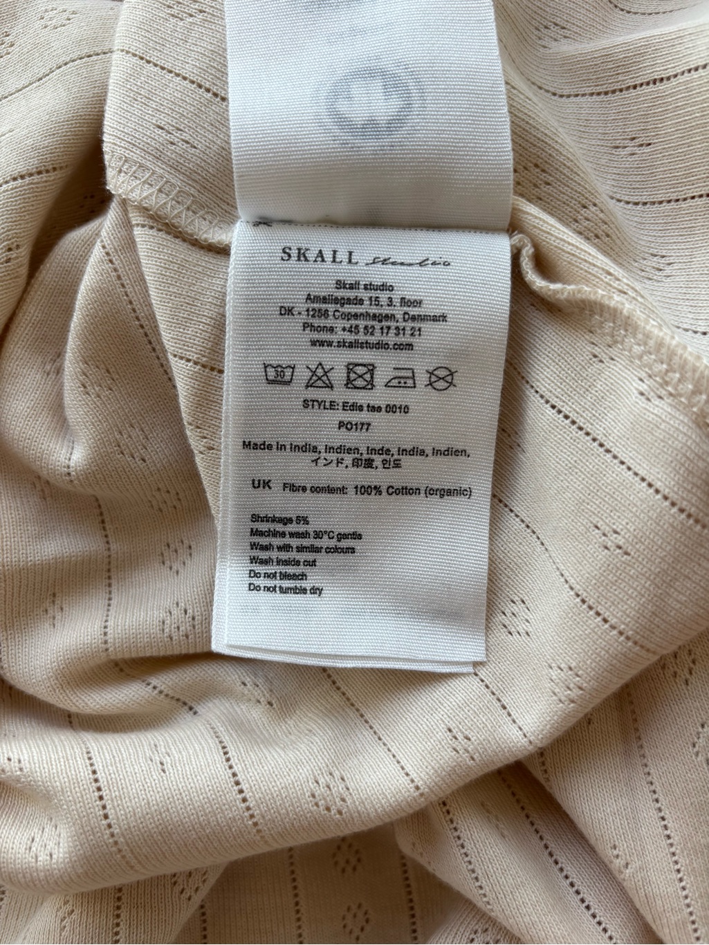 Nwt Skall Studio Edie Tee In Light Beige Size Xs — image 7 of 8